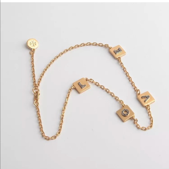 💝SALE Tory Burch Love Message Charm Necklace - Picture 2 of 6